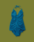 Ruched Halter-neck One-piece Swimsuit