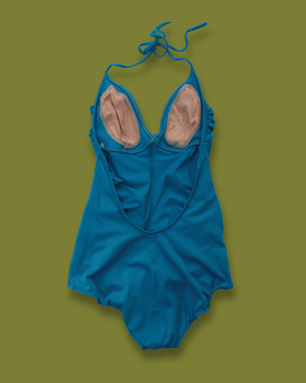 Ruched Halter-neck One-piece Swimsuit