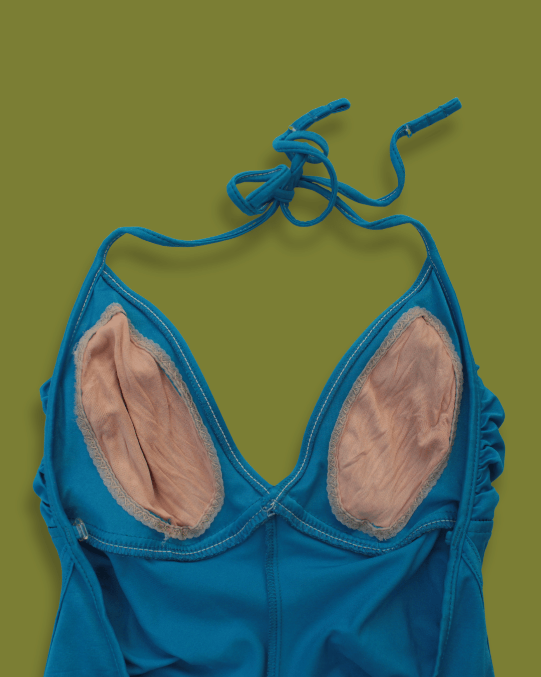Ruched Halter-neck One-piece Swimsuit