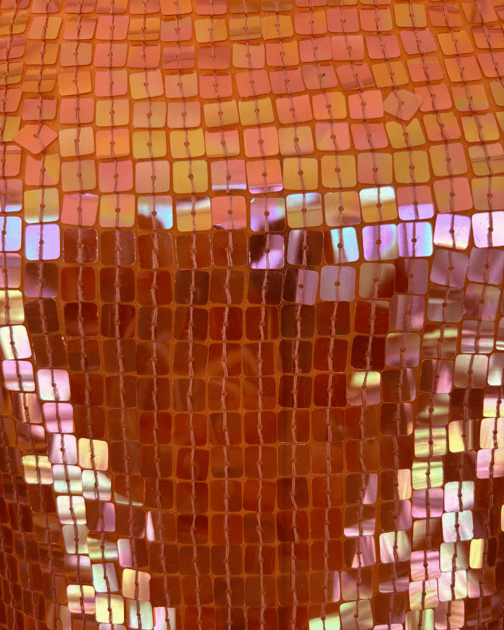 Sequin Square-neck Tie-back Tank-top