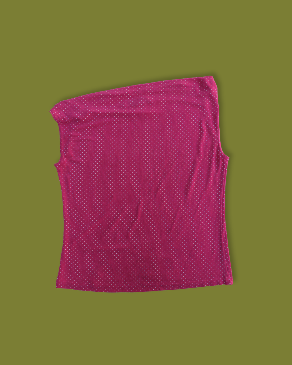 Slinky Polka-dot Cowl-neck Top