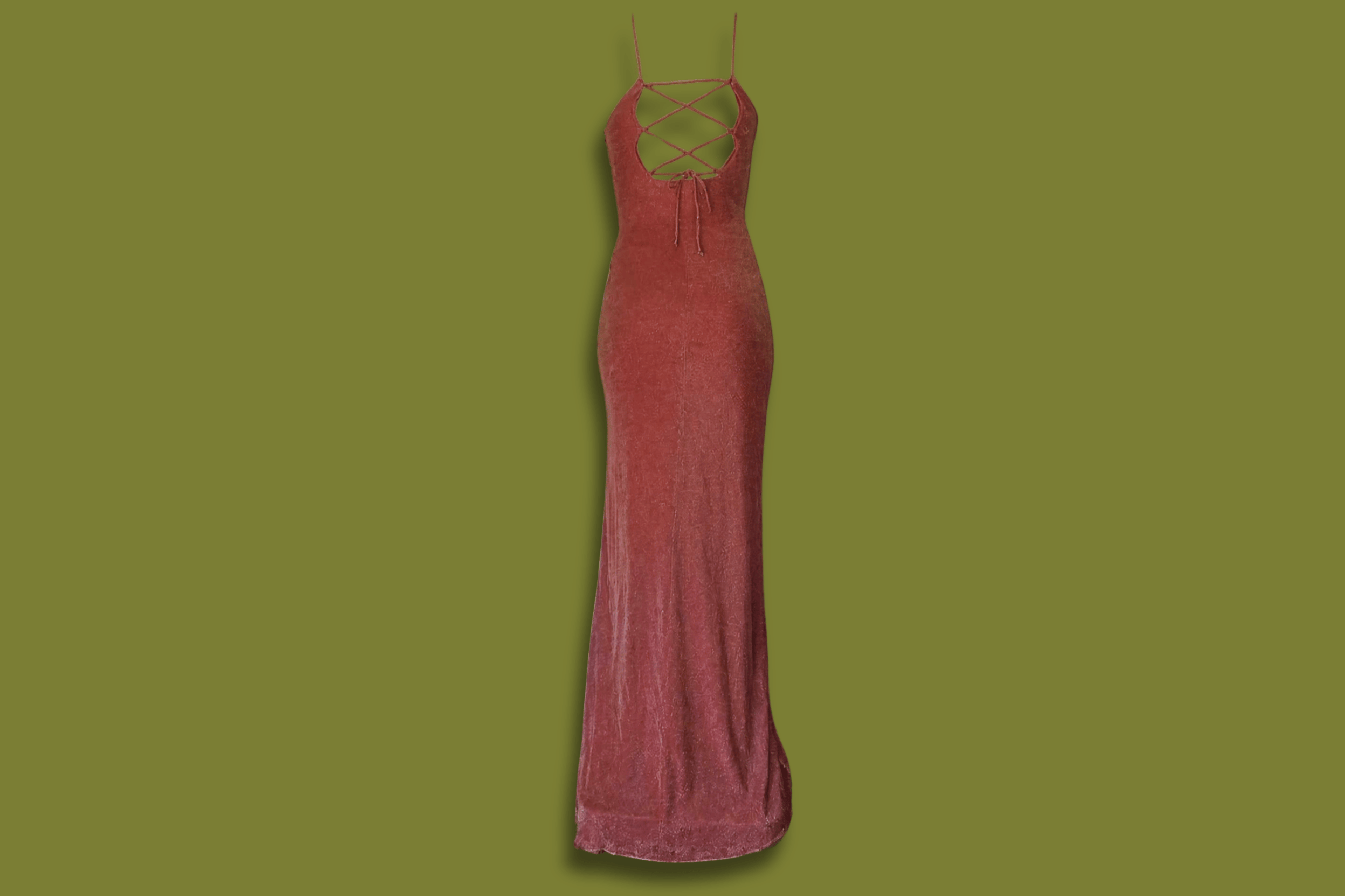 Sparkly High-neck Corset Tied Gown
