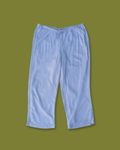 Striped Drawstring Wide-leg Cotton Pants