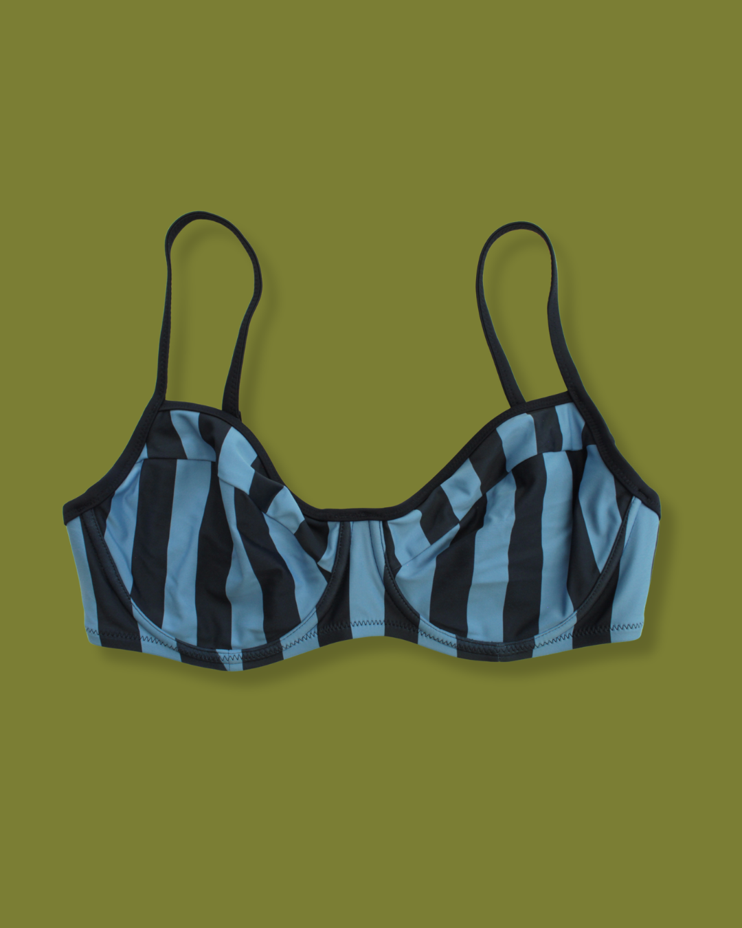 Striped "Aerie" Wired Bikini Top