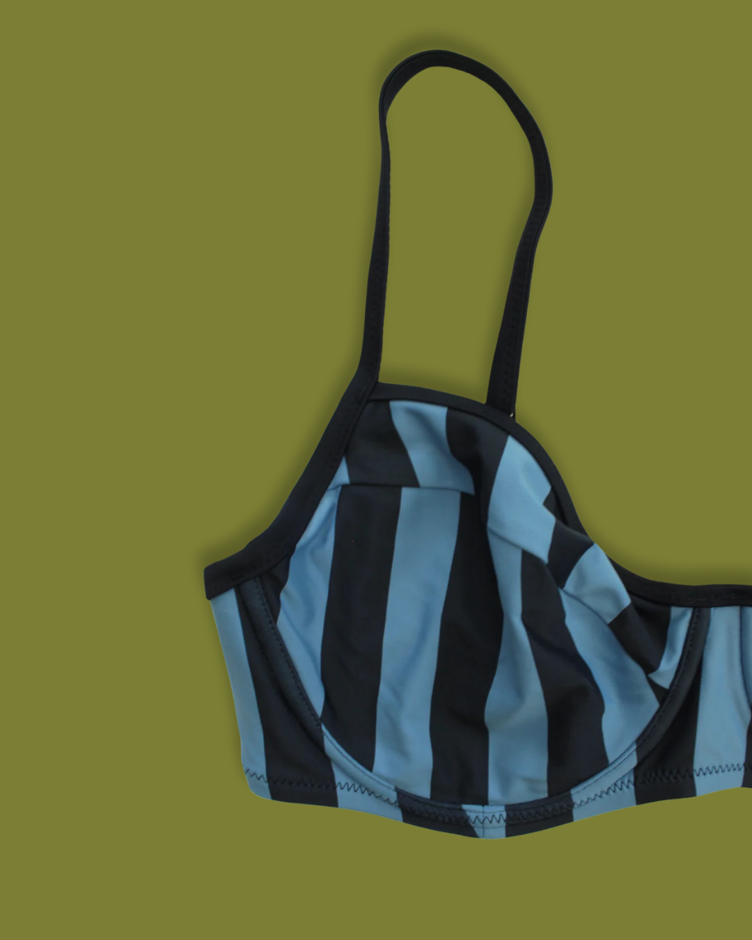 Striped "Aerie" Wired Bikini Top