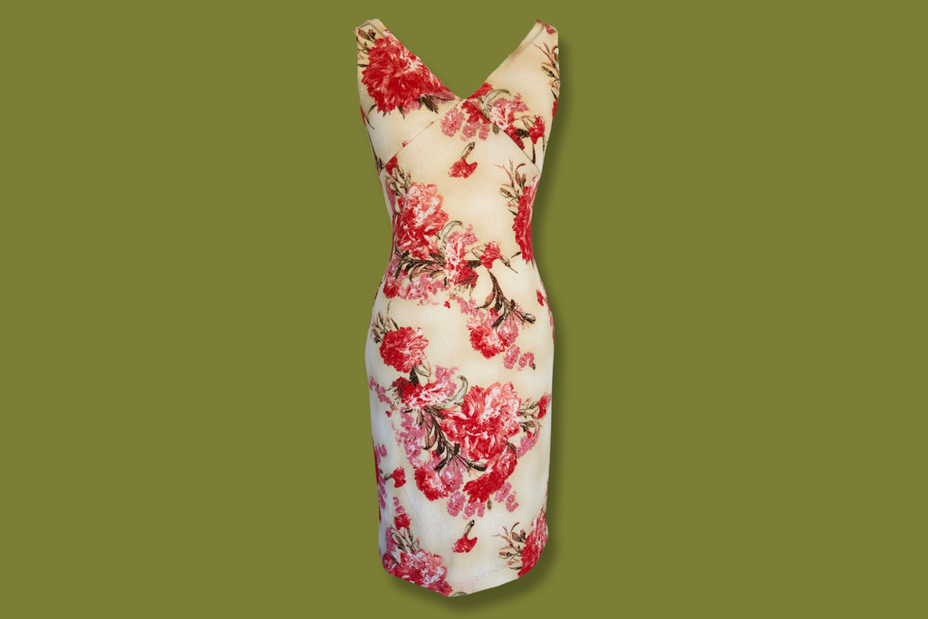 Floral V-neck Midi Dress