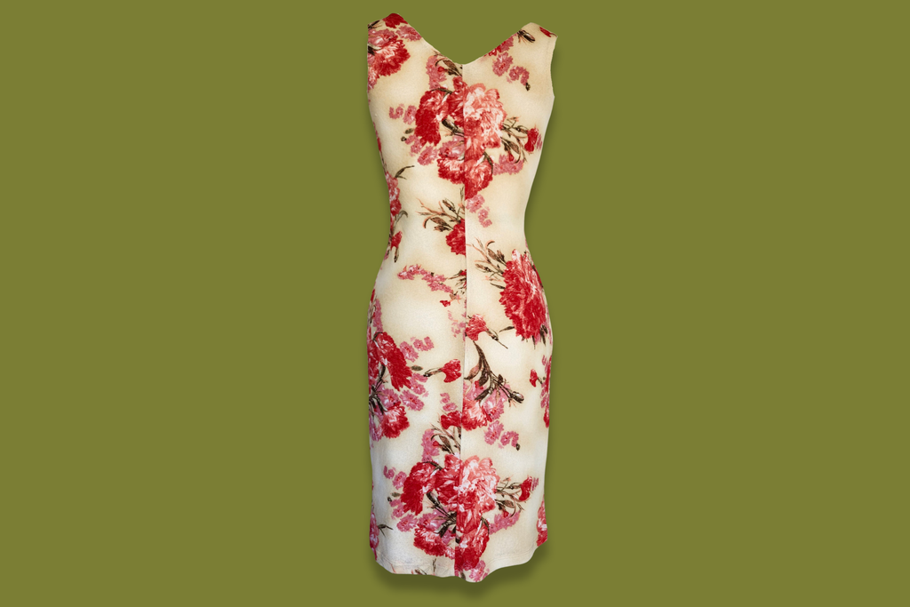 Floral V-neck Midi Dress