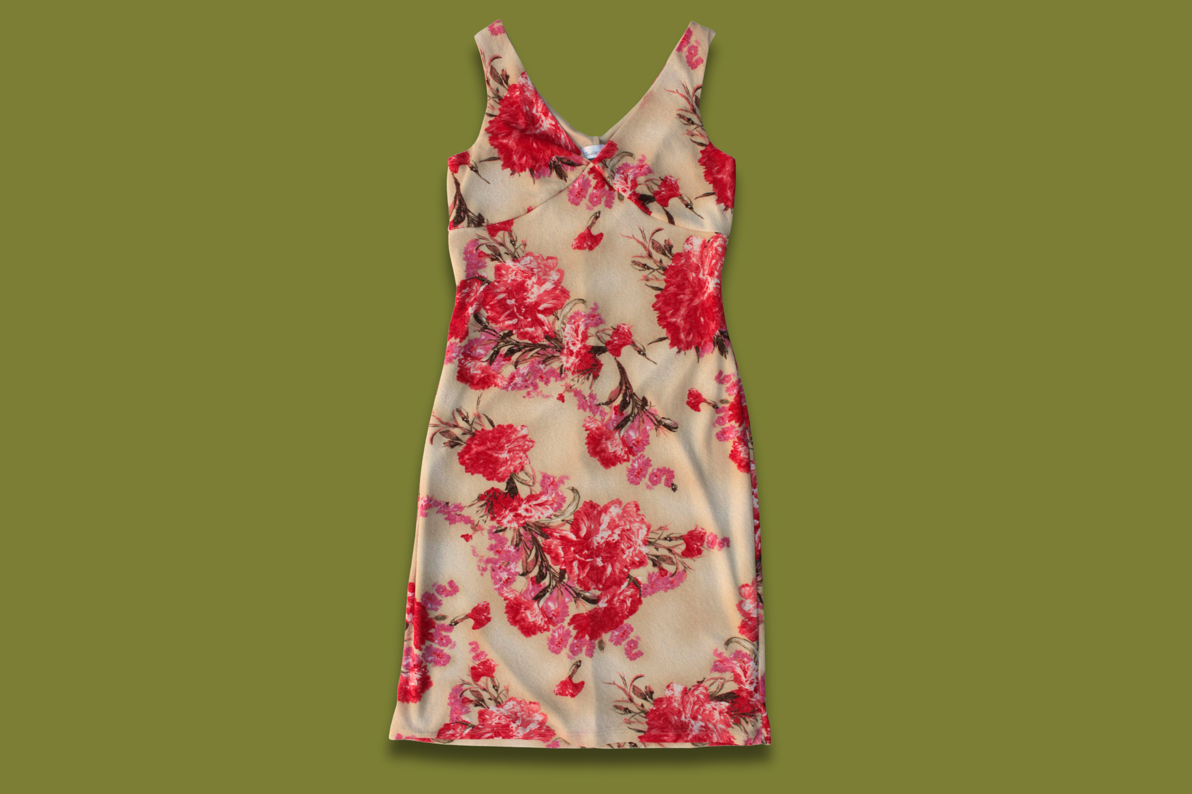 Floral V-neck Midi Dress