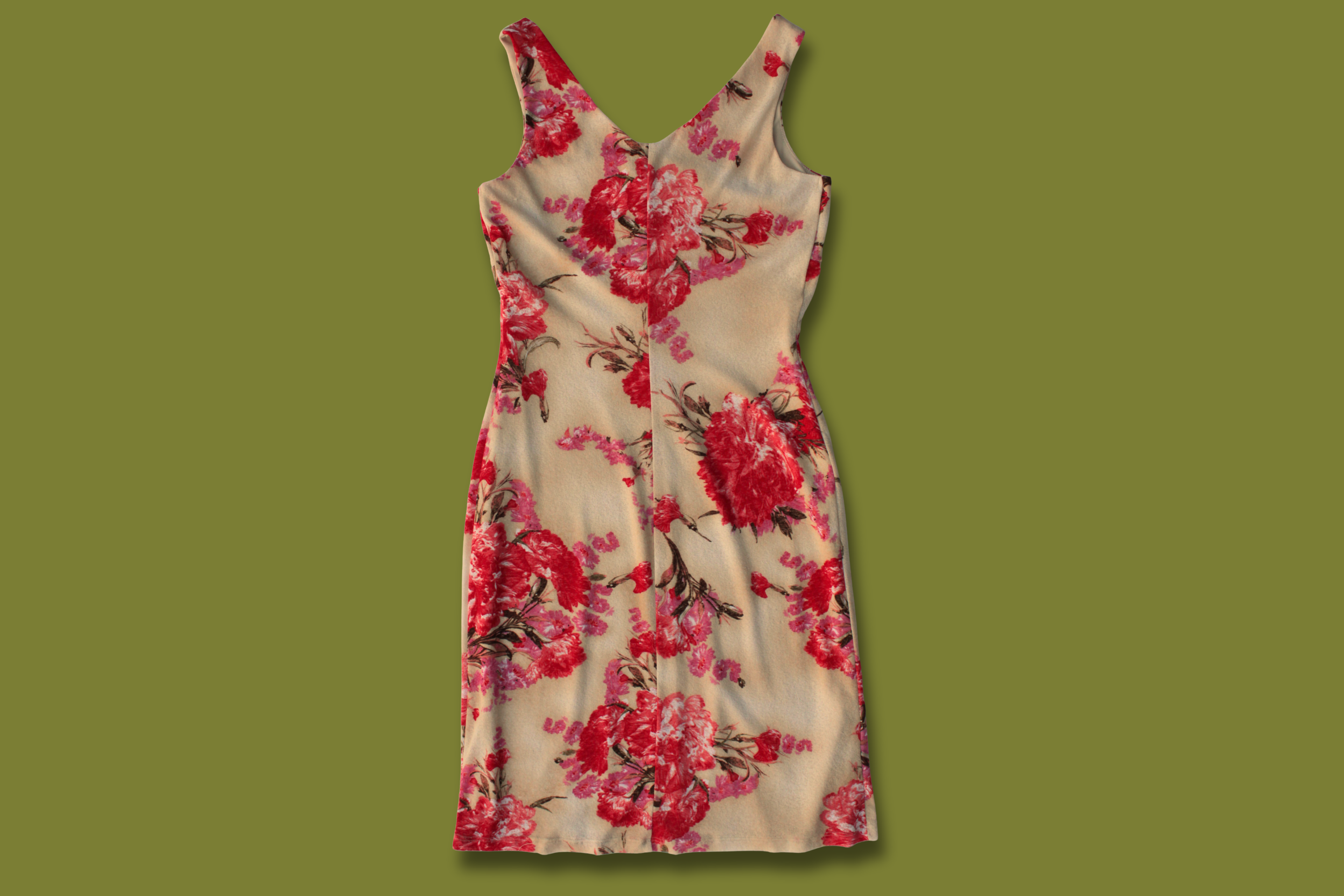Floral V-neck Midi Dress