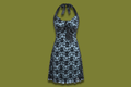 Y2K Lace Halter-neck Midi Dress