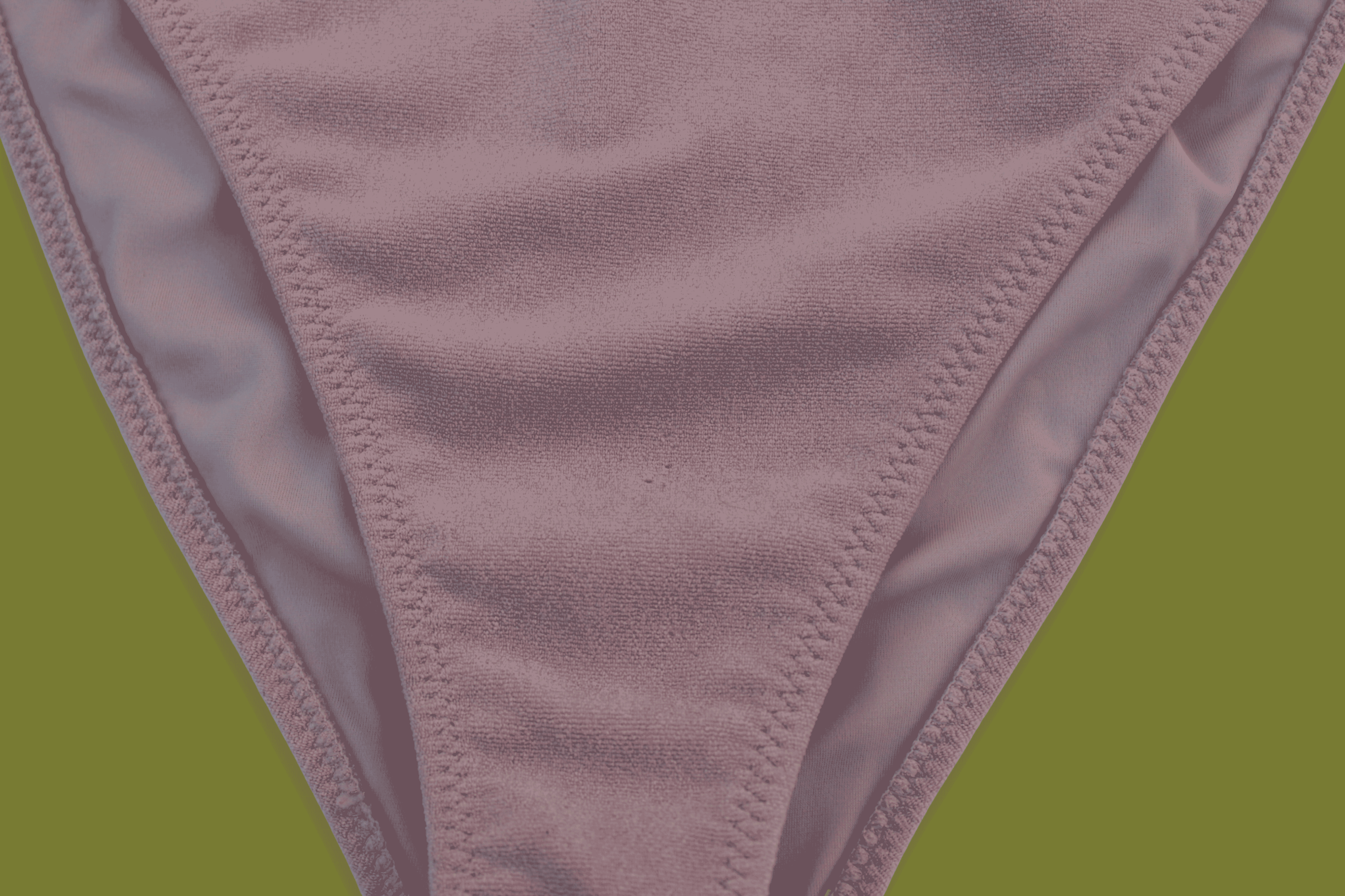 Terrycloth High-hip Bikini Bottoms