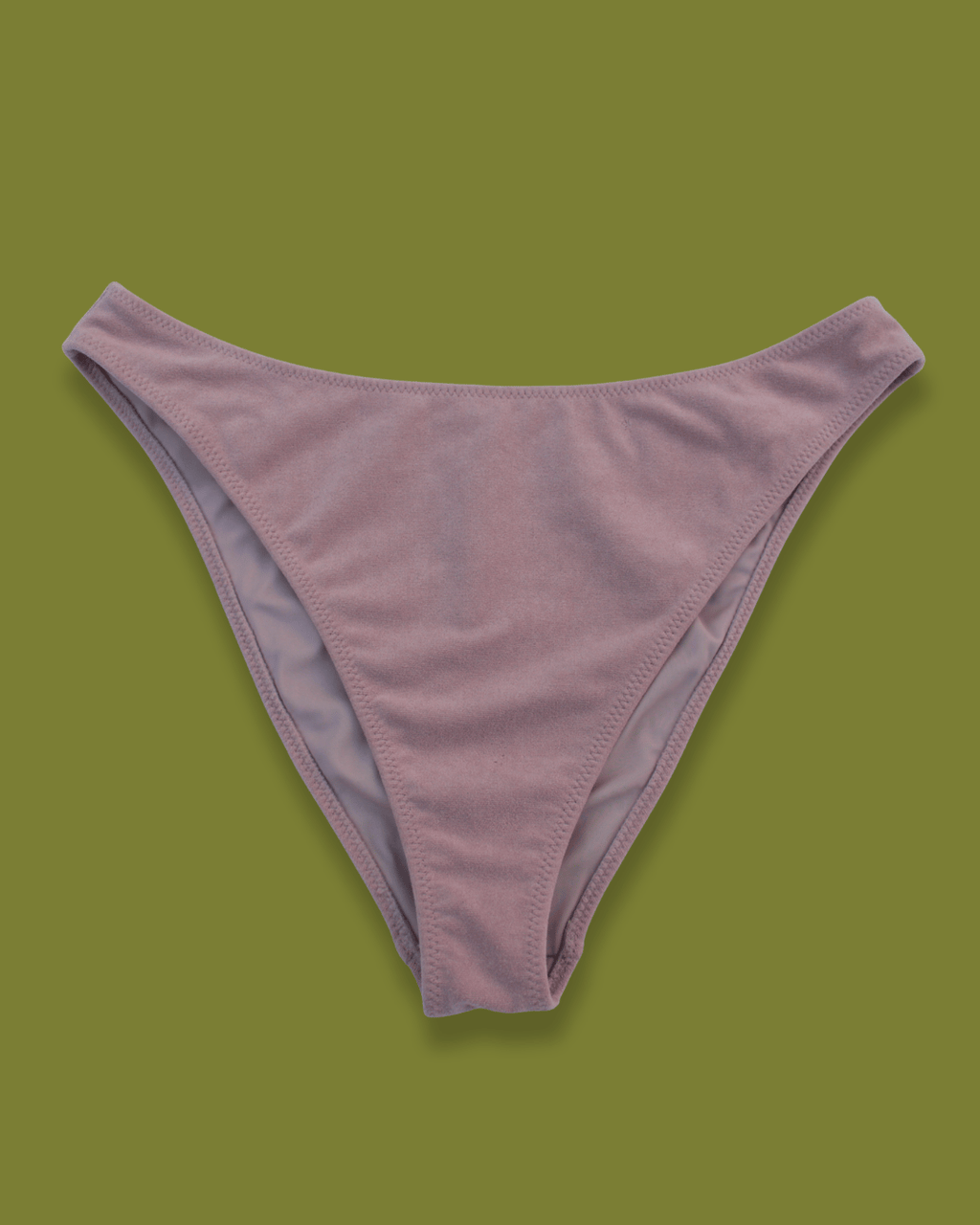 Terrycloth High-hip Bikini Bottoms