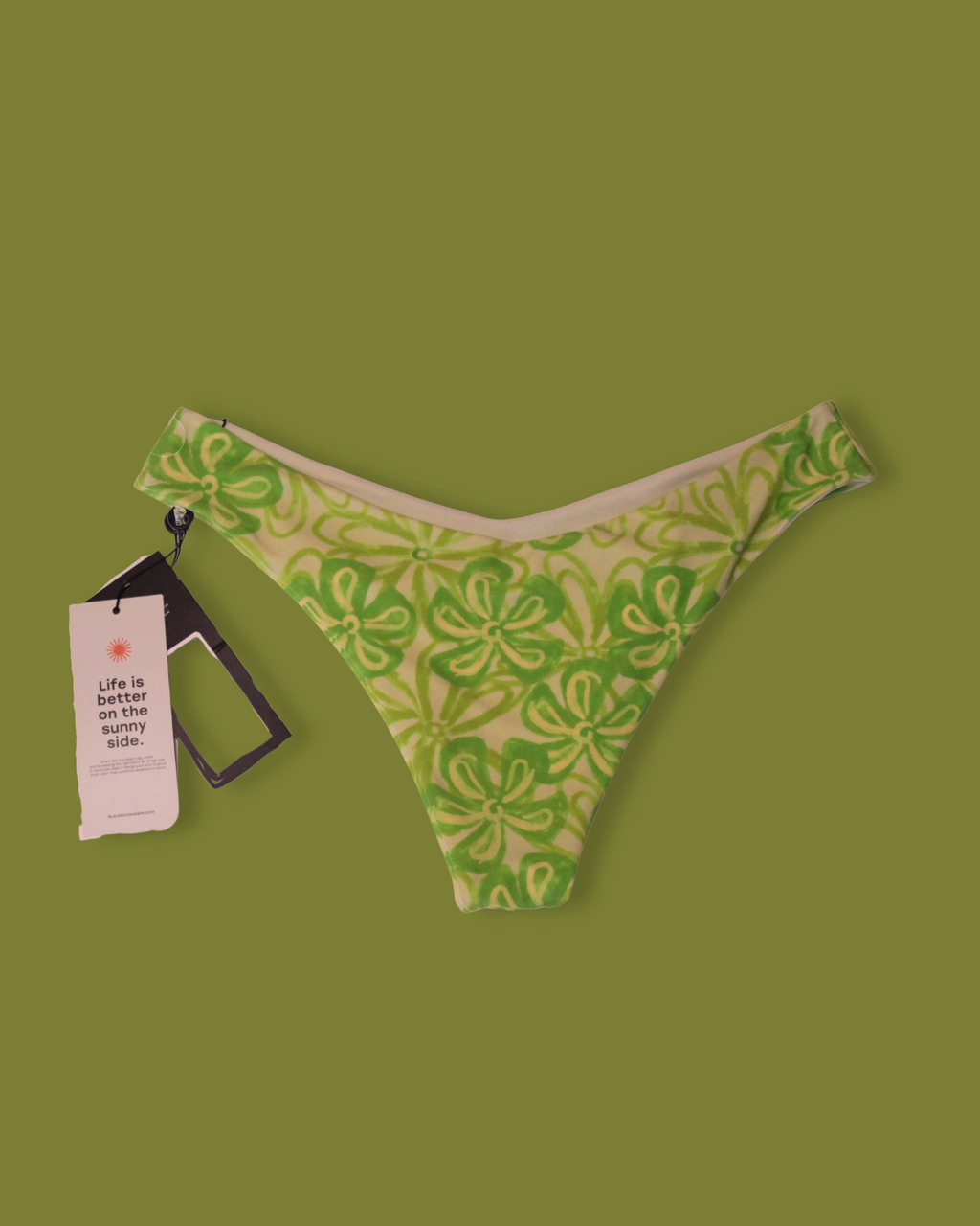 Tropical Floral High-cut Bikini Bottoms