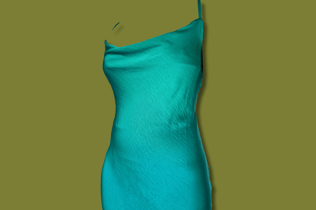 Satin Cowl-neck Midi Dress