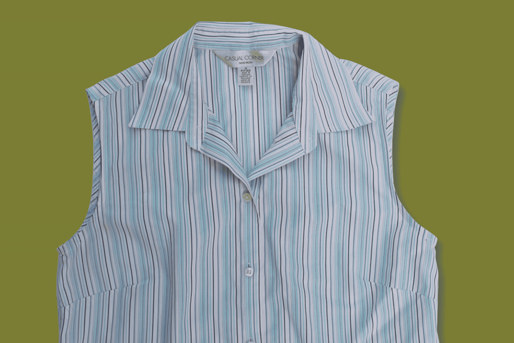 Striped button-up tank top