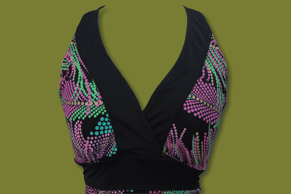 Disco Halter-neck Swim Dress