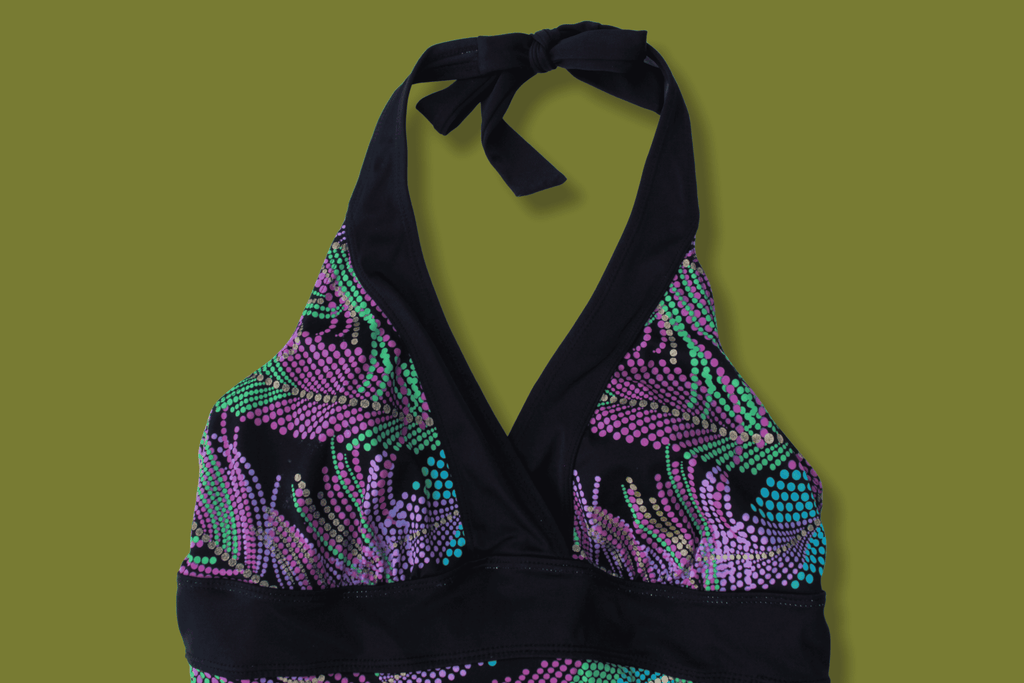 Disco Halter-neck Swim Dress