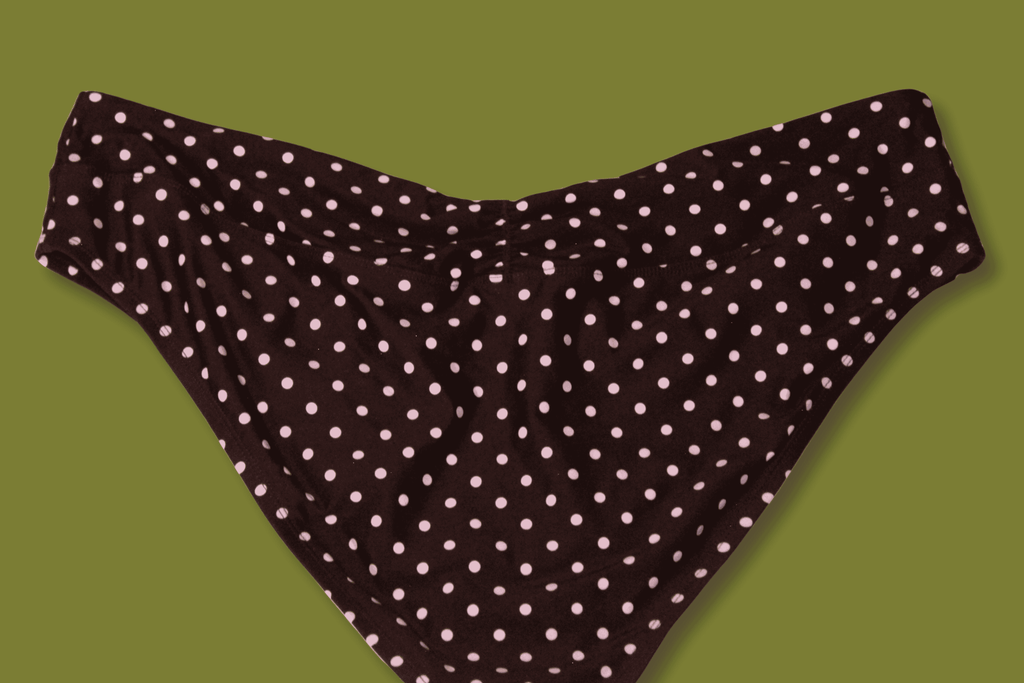 Polka-dot Ruched Bikini Bottoms