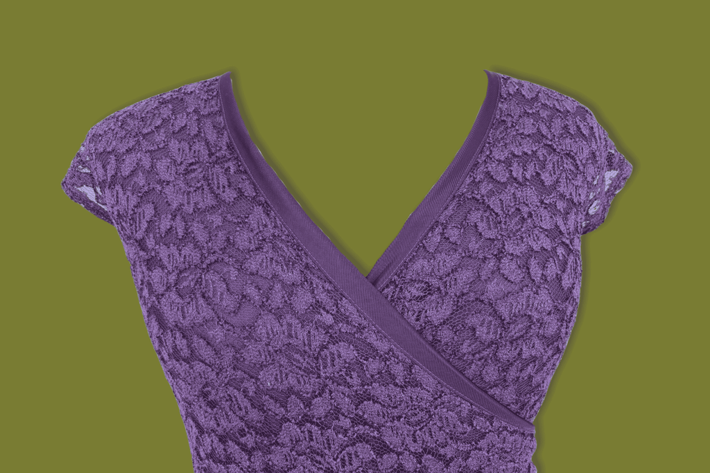Lace Cross-front V-neck Top