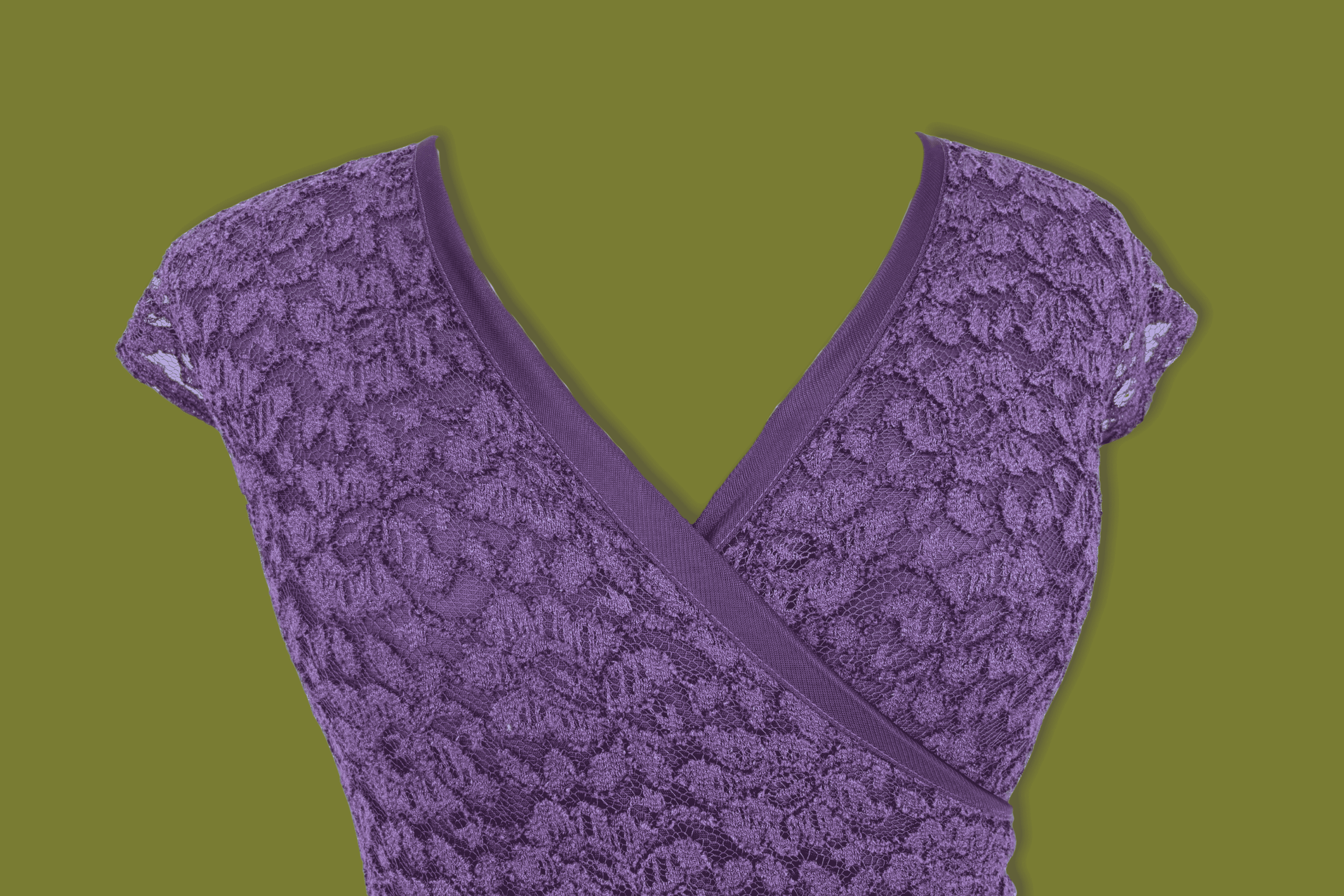 Lace Cross-front V-neck Top