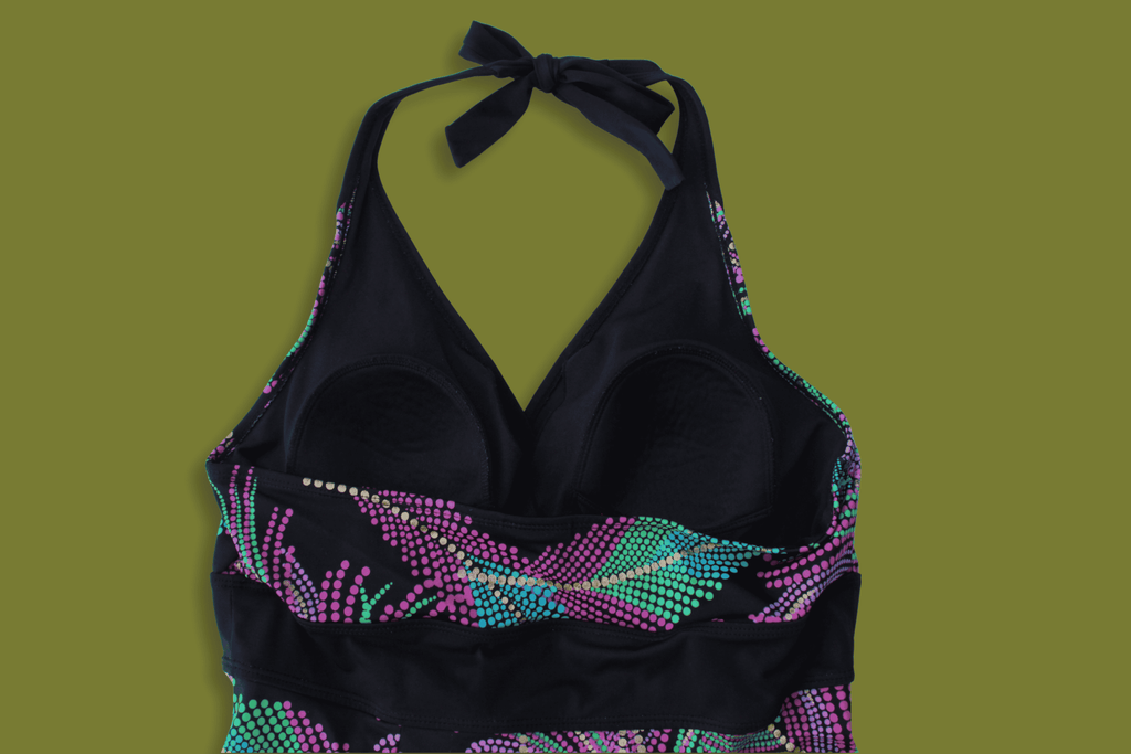 Disco Halter-neck Swim Dress