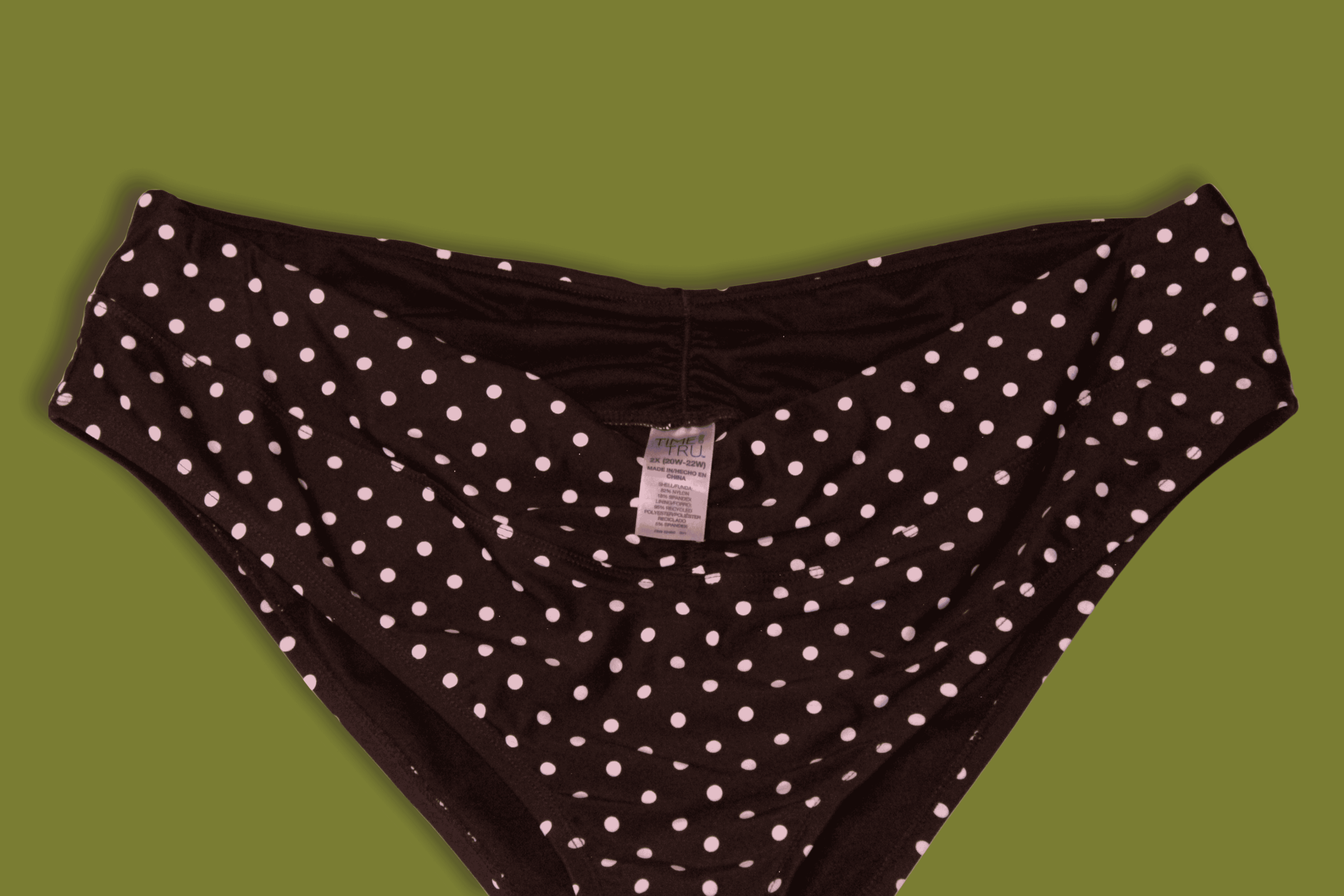 Polka-dot Ruched Bikini Bottoms