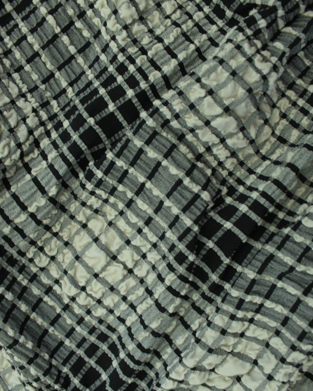 Vintage Plaid Crinkle One-piece Swimsuit