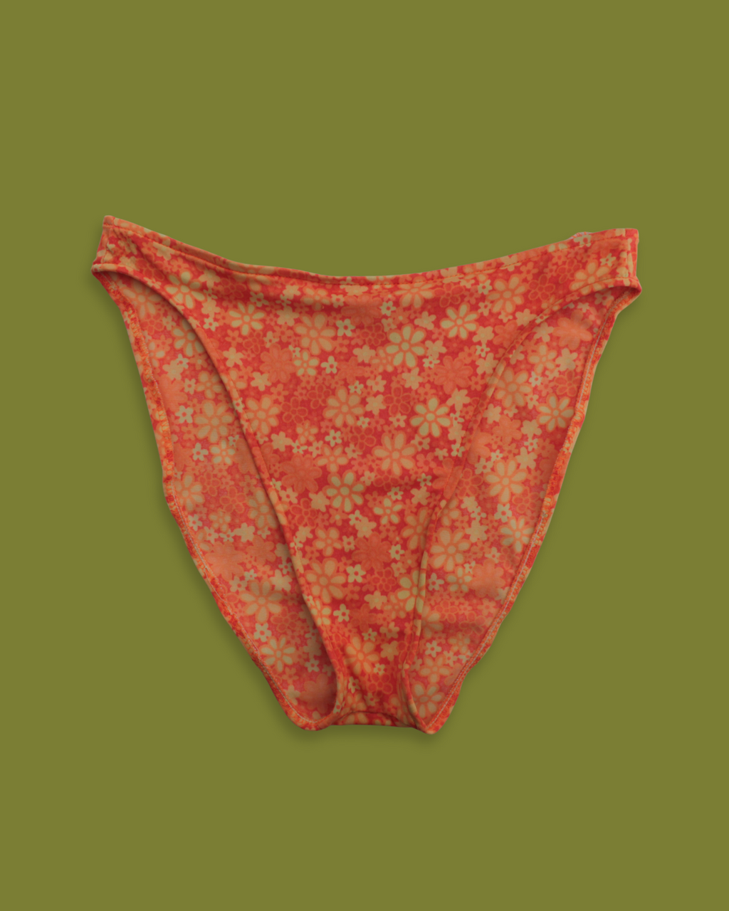 Vintage Ditsy Floral High-waisted Bikini Bottoms
