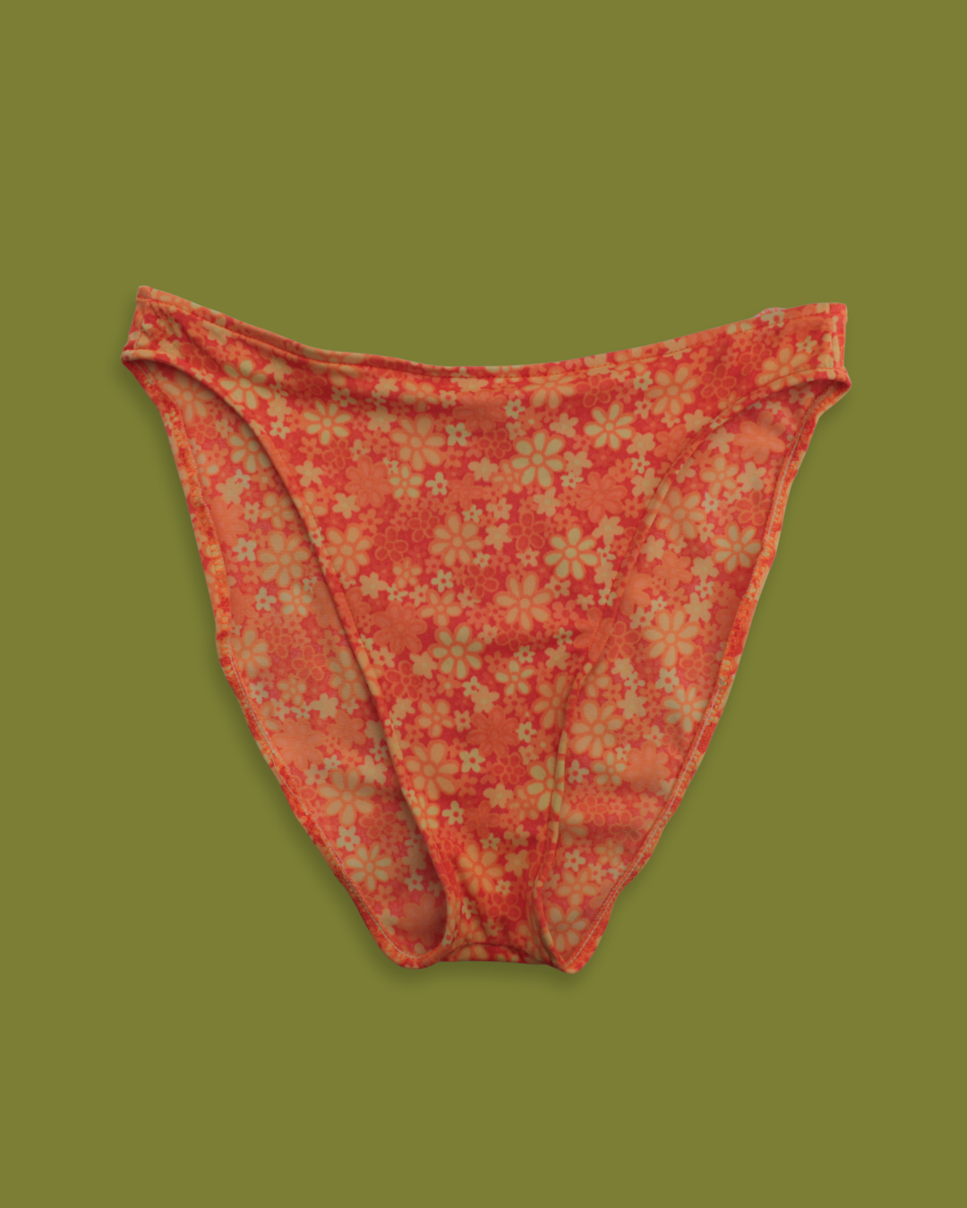 Vintage Ditsy Floral High-waisted Bikini Bottoms