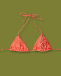 Floral Triangle String Bikini Top