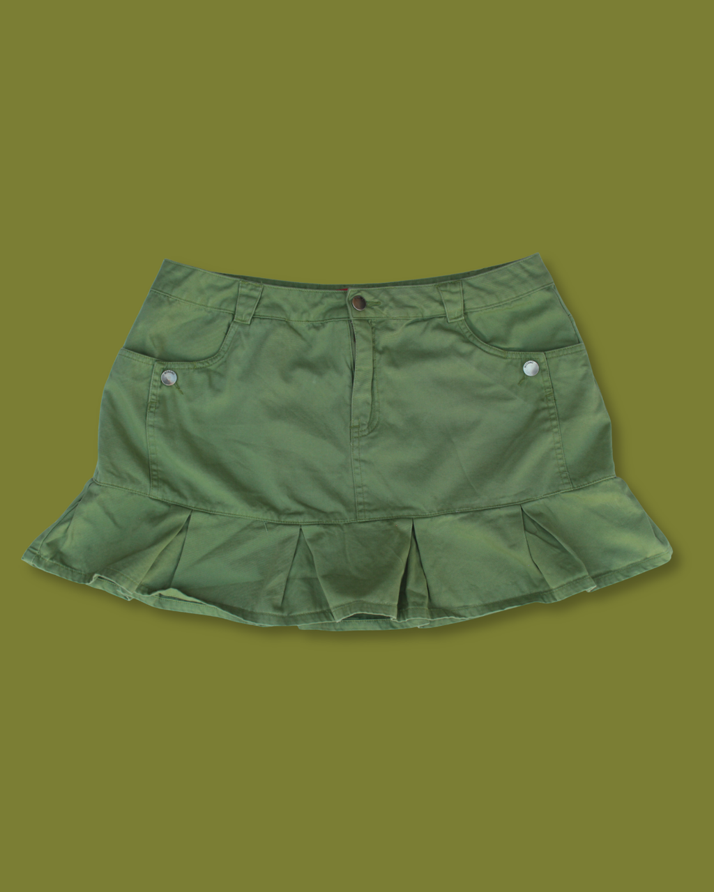 Y2K Ruffle-hem Mini-skirt