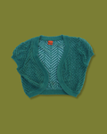 Y2K Turquoise Knit Bolero