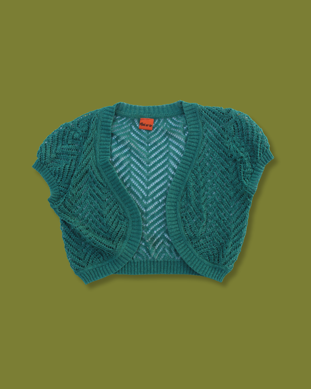 Y2K Turquoise Knit Bolero