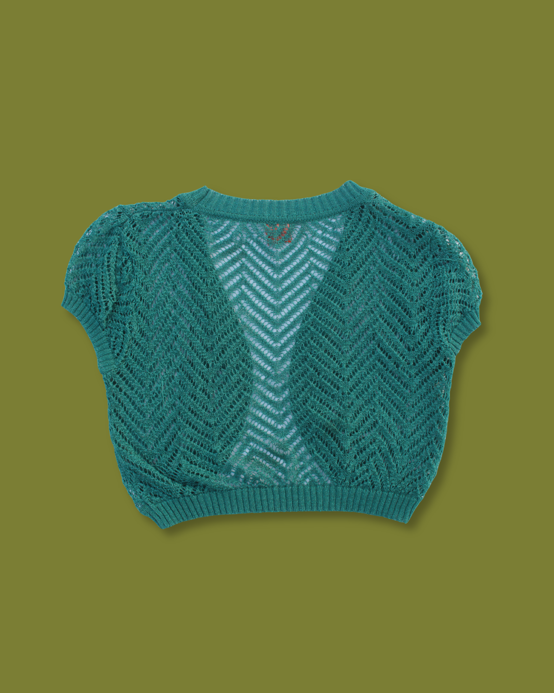 Y2K Turquoise Knit Bolero