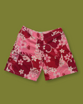Y2K "Surf Chick" Floral Swim Trunks