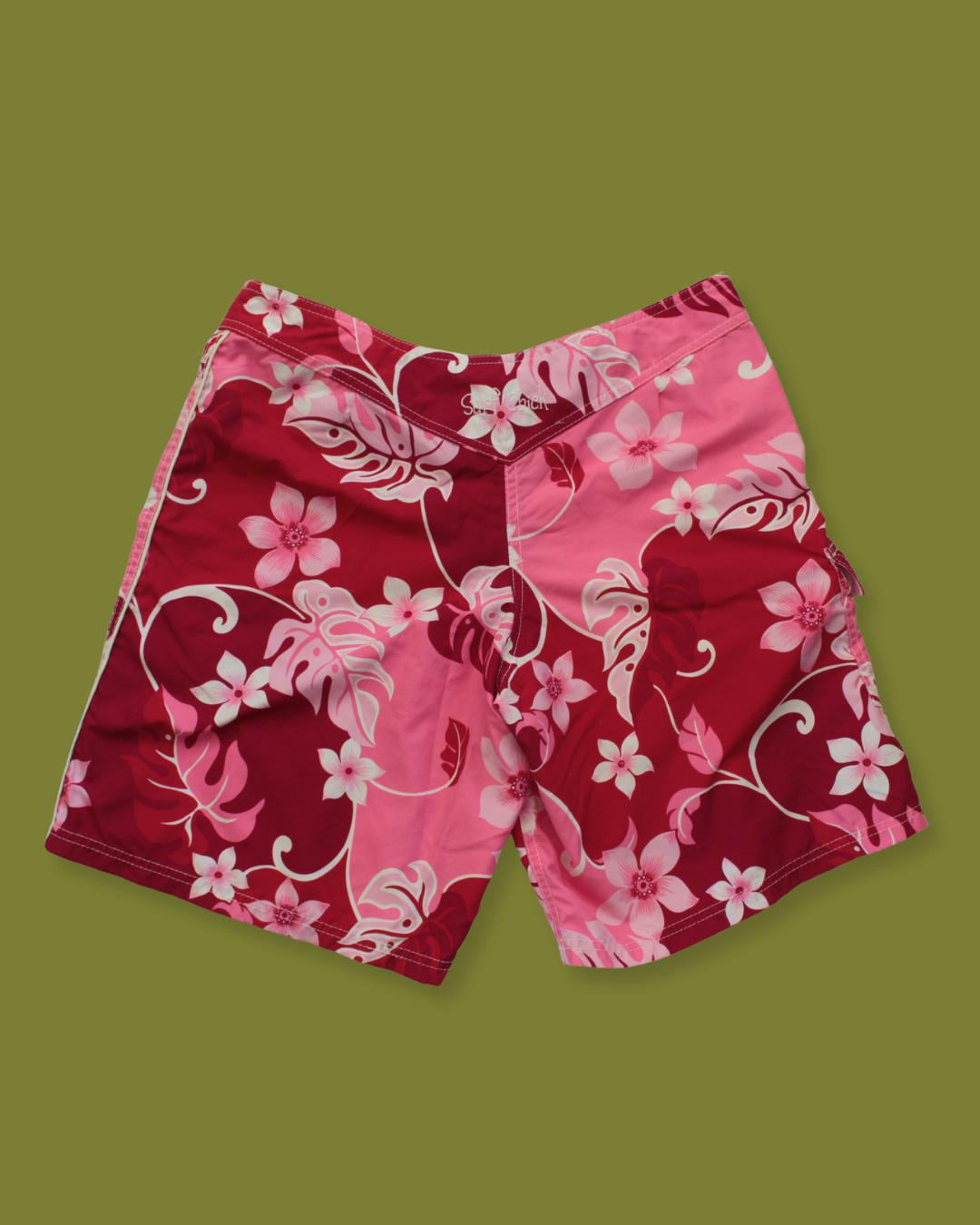Y2K "Surf Chick" Floral Swim Trunks