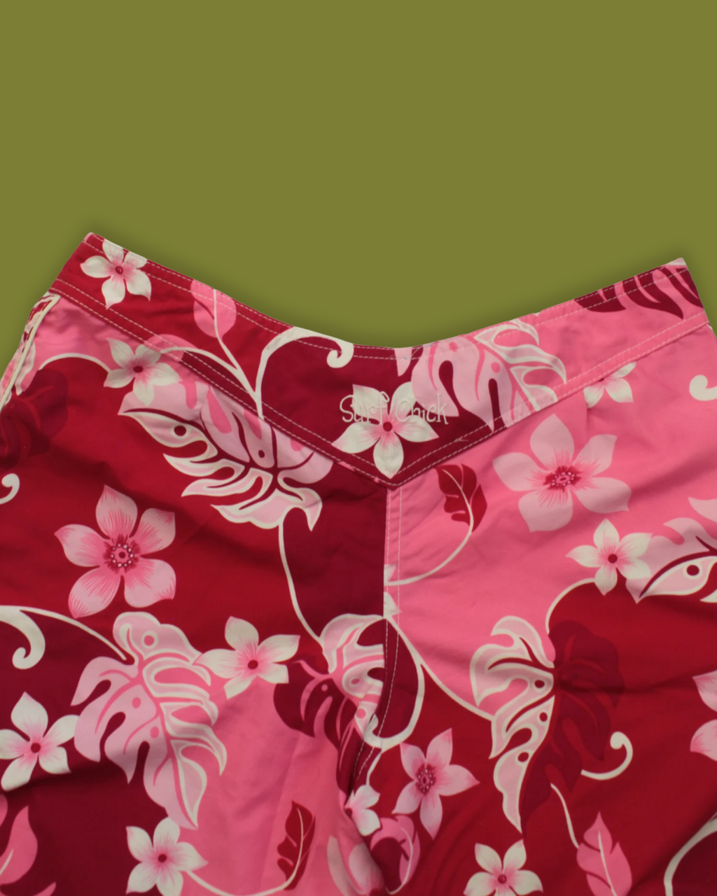 Y2K "Surf Chick" Floral Swim Trunks