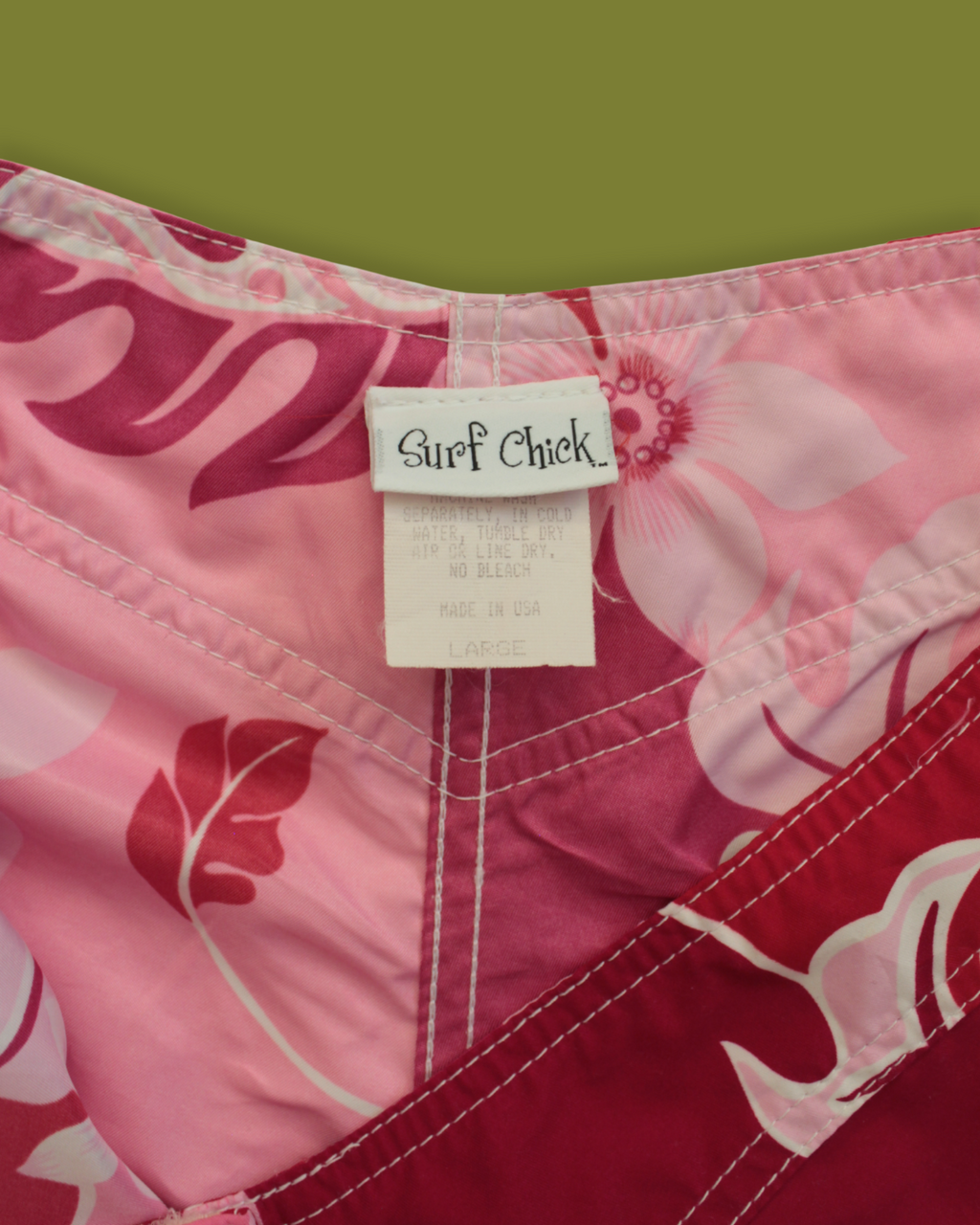 Y2K "Surf Chick" Floral Swim Trunks