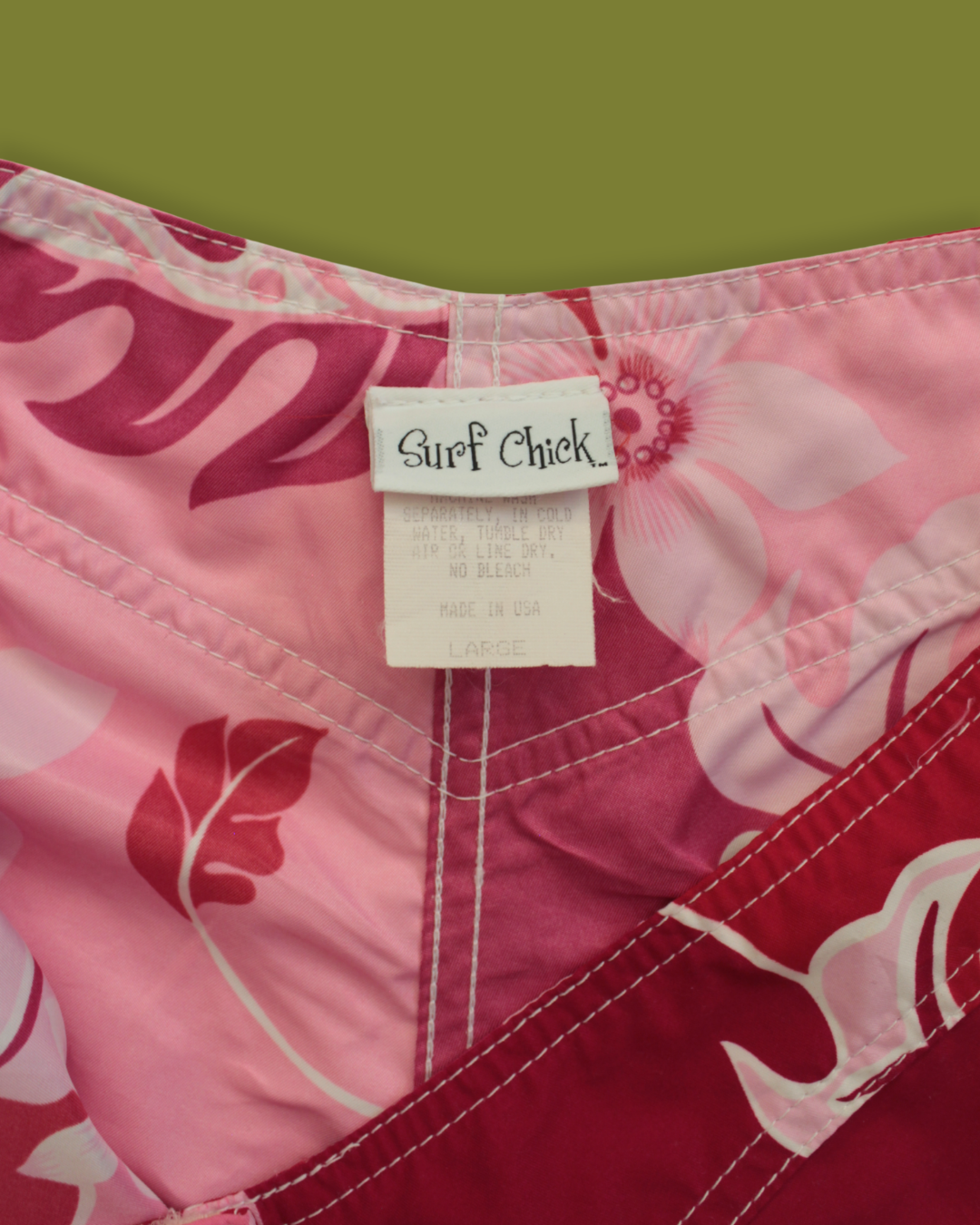 Y2K "Surf Chick" Floral Swim Trunks