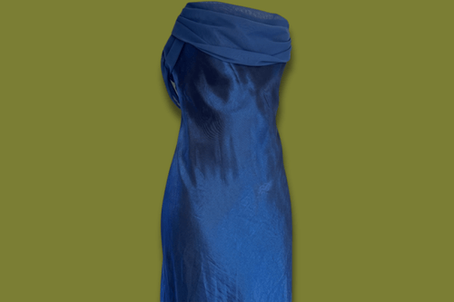 90s Shiny Cowl-neck Gown (Plus Sized)