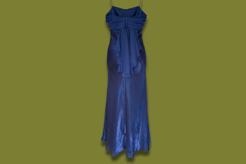 90s Shiny Cowl-neck Gown (Plus Sized)