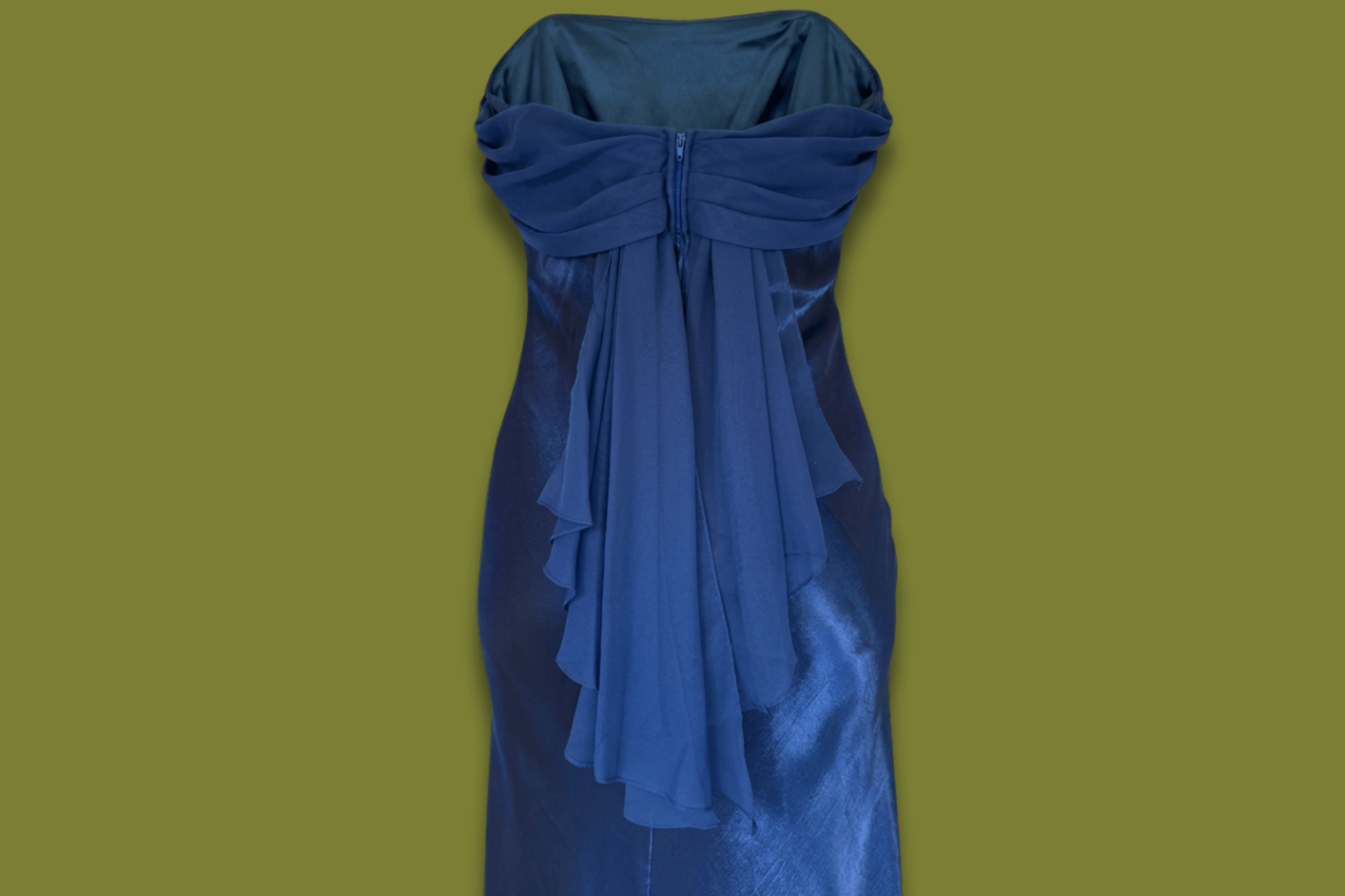 90s Shiny Cowl-neck Gown (Plus Sized)