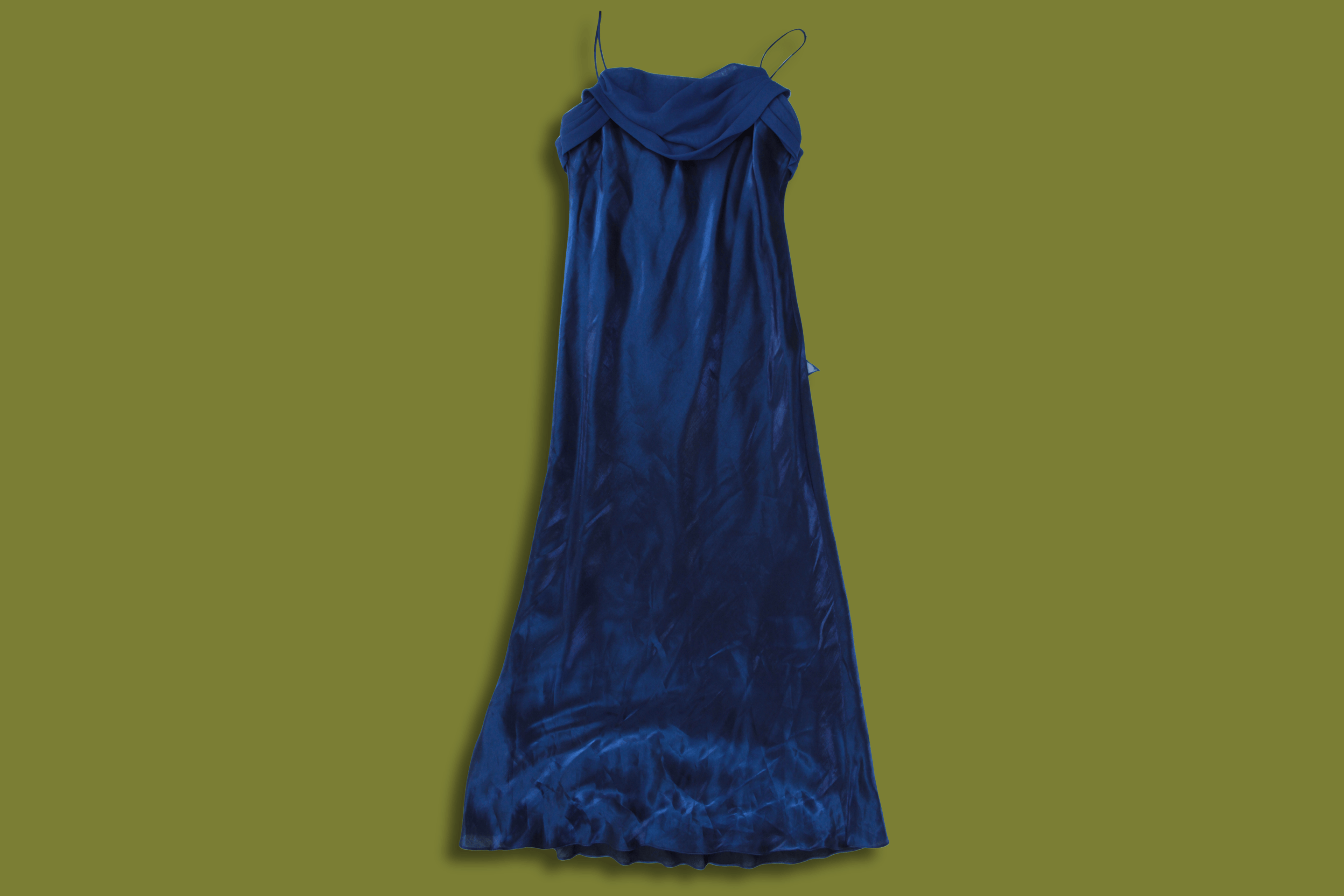 90s Shiny Cowl-neck Gown (Plus Sized)
