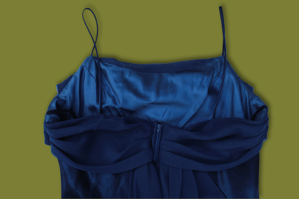 90s Shiny Cowl-neck Gown (Plus Sized)