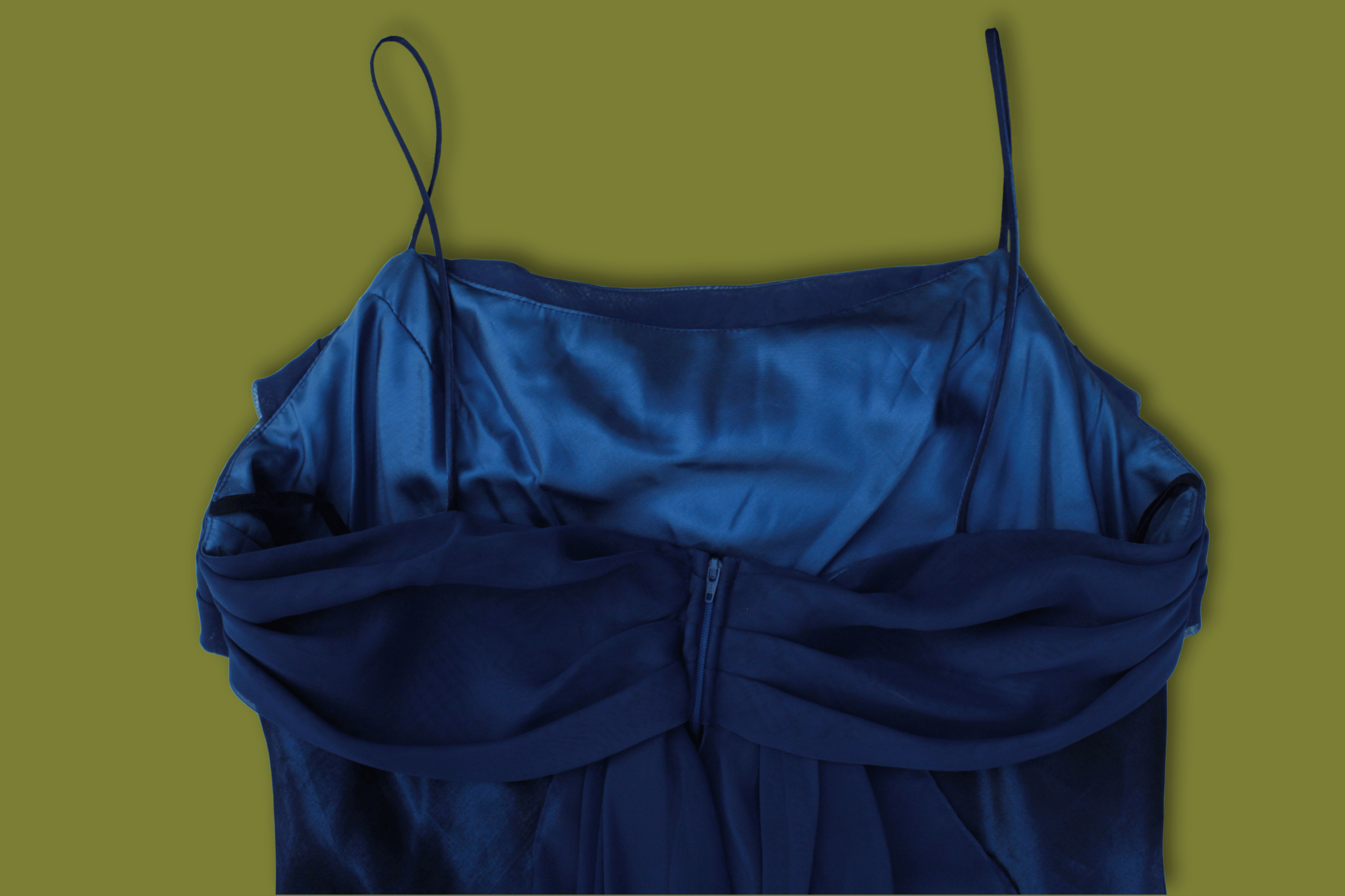 90s Shiny Cowl-neck Gown (Plus Sized)