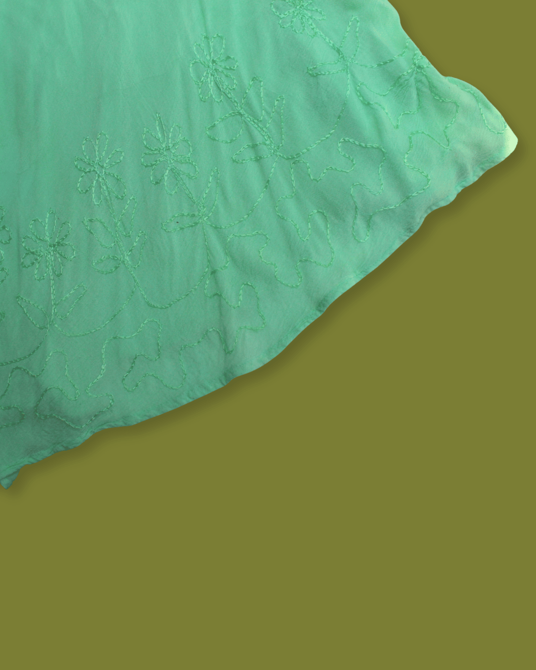Embroidered Beachy Asymmetric Midi-dress