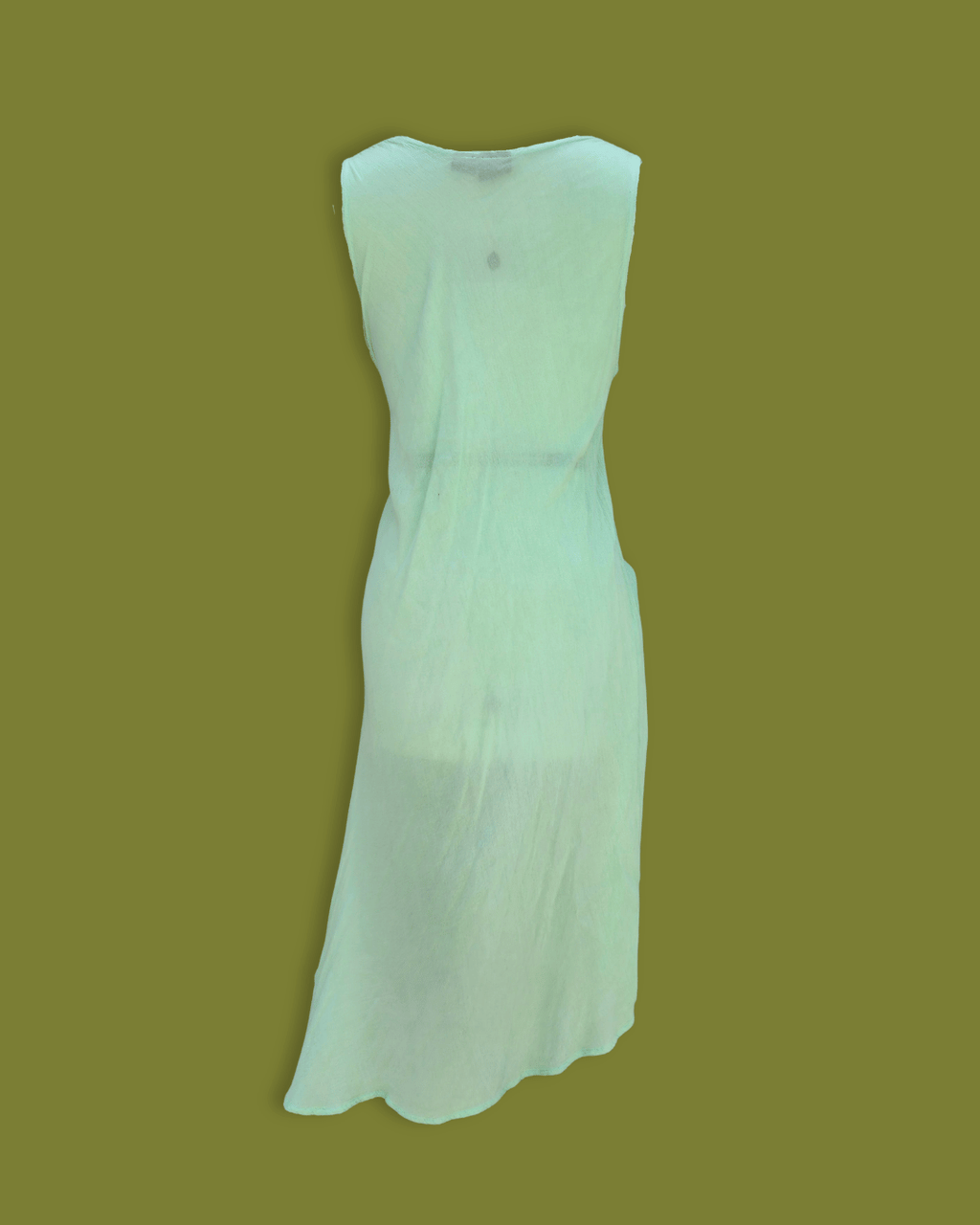 Embroidered Beachy Asymmetric Midi-dress