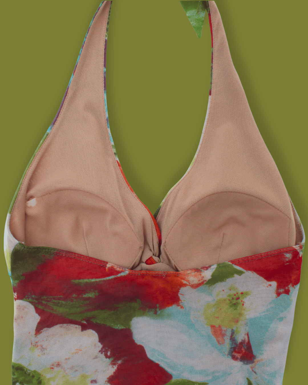 Floral Cross-front Chiffon Halter-top