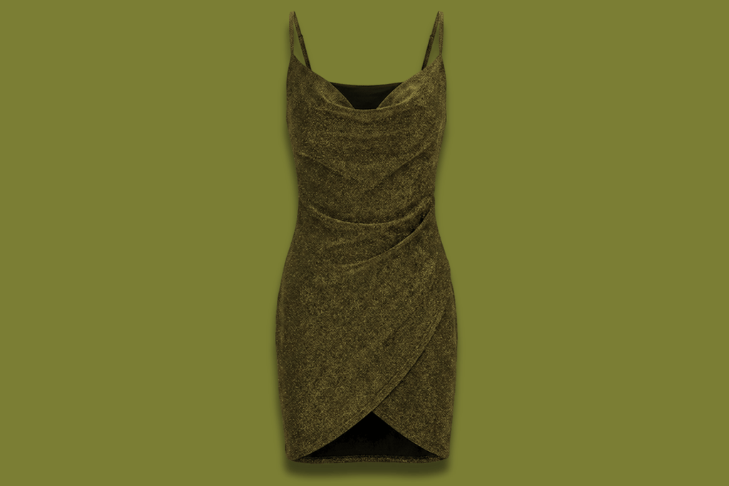 Sparkly Ruched Mini Dress