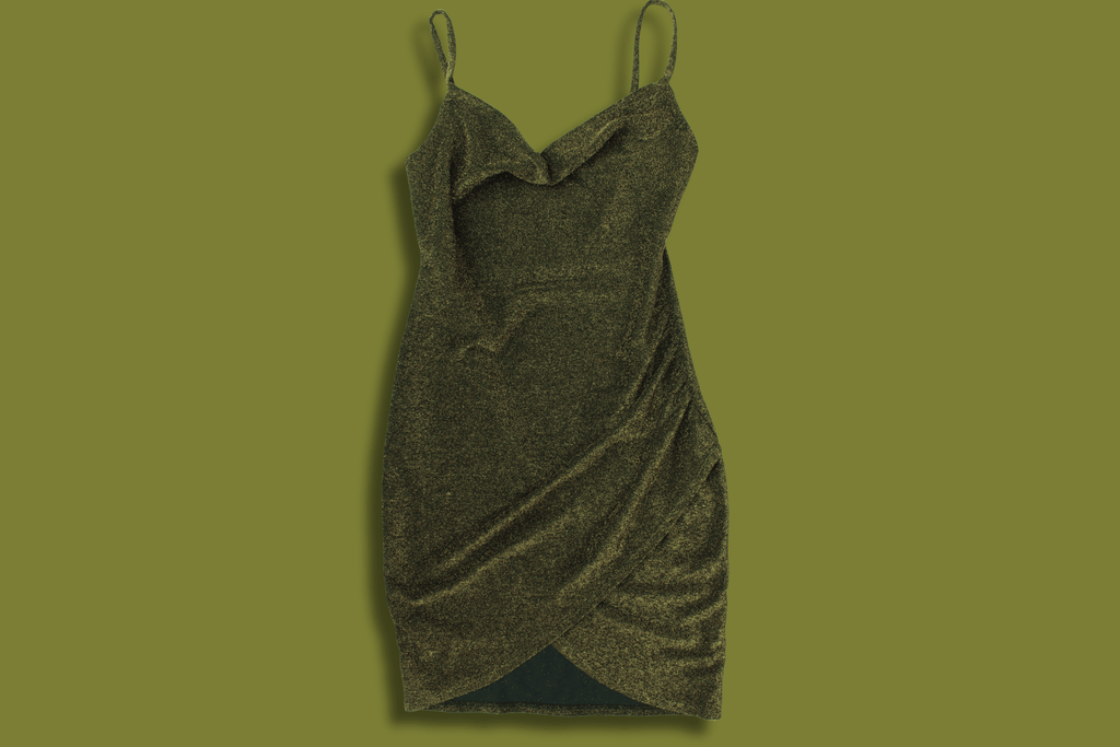 Sparkly Ruched Mini Dress